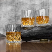 6 x Brand New LANFULA Whiskey Glasses Set, 300 ml Lead-Free Crystal Glass Whiskey Tumblers, Gift for Christmas, Beautiful Gift Box, 4-Piece - RRP €192.36