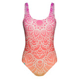 1 x RAW Customer Returns Dedoles one-piece swimsuit women s recycled polyamide swimwear many fun designs oriental sea mandala flamingo cherries, color summery mandala, size S - RRP €35.28