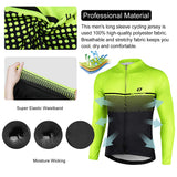 1 x RAW Customer Returns LAMEDA Cycling Jersey Men Women Long Sleeve Autumn Winter Cycling Jersey MTB Jersey Breathable Quick Drying Functional Shirt Bicycle Clothing for Cycling Road Bike Sports Black Green XXL - RRP €30.24