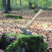 1 x RAW Customer Returns Xforst axe, hatchet, hand axe, splitting axe. With hickory handle, including hammer holder blade protection. Ideal for survival, bushcraft and outdoor. Model X-AH800. - RRP €28.5