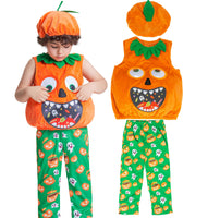 1 x RAW Customer Returns IKALI children s Halloween costumes, girls boys pumpkin costume, lantern faces fancy dress up for Halloween party 7-8 years - RRP €21.97