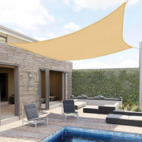 1 x RAW Customer Returns SUNNY GUARD Rectangular Shade Sail Awning 2x4m Waterproof Windproof UV Protection for Patio, Garden, Outdoors, Terrace, Sand Color - RRP €44.99