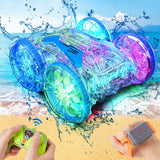 2 x RAW Customer Returns VATOS Amphibious Vehicle Remote Controlled Car for Children from 4 5 6 7 8 9 Years - Remote Controlled RC Car with LED Light Outdoor Games Pool Beach Toy Boy 5-12 Years Gifts Water Toys - RRP €51.4