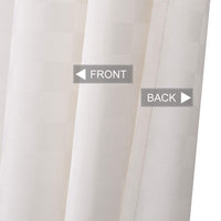 1 x RAW Customer Returns LinTimes Extra Long Shower Curtain, Hotel Luxury 190 GSM Thick Polyester Shower Curtain, Cream, 180 x 210 cm REUSABLE Packaging  - RRP €25.99