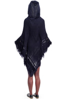 1 x RAW Customer Returns HEIZZI Women s Hooded Cape Poncho Tassel Scarf Wrap Retro Style - RRP €28.19