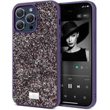 1 x RAW Customer Returns BEZ Phone Case for iPhone 14 Pro Max Case Glitter, Sparkle Diamond Crystal Bling Case with Bling Co. Series for iPhone 14 Pro Max, Viola Purple - RRP €24.99