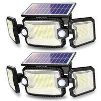 1 x RAW Customer Returns SIDSYS LED Solar with 2 Motion Sensors, 7300LM Waterproof Solar Lamp Outdoor, 305 LED Security Solar Floodlights, Adjustable Spotlight Outdoor Light for Garden Yard Garage Path 2 Pack - RRP €39.66