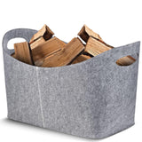 1 x Brand New Wood basket for firewood felt bag firewood firewood bag foldable wood basket felt basket felt multifunctional firewood bag storage basket firewood basket black 1  - RRP €15.17