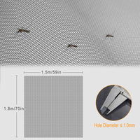 1 x RAW Customer Returns MYCARBON fly screen window, pack of 2, 150 x 180 cm, can be cut to size, mosquito protection with strong Velcro strap, no drilling, adhesive installation, insect protection window, black - RRP €14.1