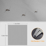 1 x RAW Customer Returns MYCARBON fly screen window, pack of 2, 150 x 180 cm, can be cut to size, mosquito protection with strong Velcro strap, no drilling, adhesive installation, insect protection window, black - RRP €14.1