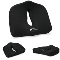 1 x RAW Customer Returns Flowen Office Chair Cushion and Car Seat Cushion in Memory Foam for Driver Ergonomic Postural Seat Back and Coccyx for Desk Study Gaming Smart Working Anatomical Cushion for Hemorrhoids - RRP €29.99