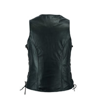 1 x RAW Customer Returns Leatherick Women s Black Leather Sleeveless Vest with Hidden Pocket - Black - 3X-Large - RRP €49.99