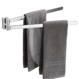 1 x RAW Customer Returns BGL Chrome Swivel Towel Rack, Stainless Steel, Kitchen Towel Rack Holder with 2 Swivel Bars - RRP €26.99