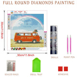 1 x Brand New YEAUWILY Rainbow Diamond Painting DIY 5D Diamond Painting Pictures Car for Boys Round Stones Diamond Art for Home Decor Christmas 30x40cm - RRP €11.8