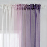 1 x RAW Customer Returns MIULEE Curtains Purple Transparent Living Room Modern Curtain Two-tone Sliding Curtains Curtains Bedroom Set of 2 140 x 260 cm - RRP €26.05