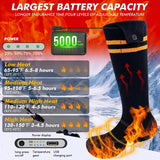 1 x RAW Customer Returns Heated Socks, 2023 Newest Rechargeable Heated Socks, 5000mAh Extra Large Battery Long Life up to 65 C Large Heating Area, Suitable for Outdoor Skiing Winter Camping Hiking - RRP €48.99