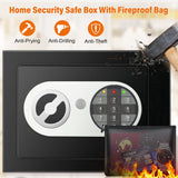 1 x RAW Customer Returns 14L Safe Furniture Safe Small with Fireproof Waterproof Money Bag for Home with Combination Lock Mini Children s Wall Safe for Cash Medicine Jewelery 23 x 17 x 17 cm Black - RRP €46.38