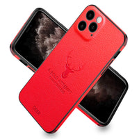 6 x Brand New iPhone 11 Pro Case, Elk Head Embossed PU Leather Case Full Body Protection Shockproof Anti-Scratch and Fingerprint Cover for iPhone 11 Pro 5.8 inch Red  - RRP €122.4