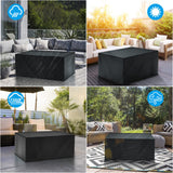 18 x Brand New Cover for garden stool side table waterproof, cover for ottoman stool rectangular seating sets 600D anti-UV windproof protective cover garden tables and stool cover dustproof 87x61x43cm  - RRP €290.34