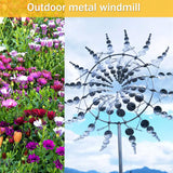 2 x RAW Customer Returns Magical and Unique 3D Metal Windmill, Sculptures That Move with the Wind, Wind Turbine with Metal Garden Stake, Kinetic Windmill, for Outdoor, Patio, Lawn Garden Decoration - RRP €39.78