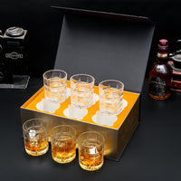 1 x Brand New KANARS Lead-free crystal whiskey glasses with luxury box, 300 ml whiskey glass for scotch, bourbon, liqueur and cocktail drinks, 6 pieces - RRP €20.4