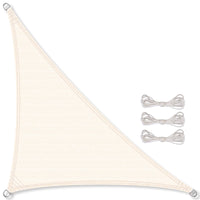 1 x RAW Customer Returns CelinaSun sun sail including fastening ropes Premium HDPE weatherproof breathable triangle right-angled 4.6 x 4.6 x 6.5 m cream white - RRP €39.0