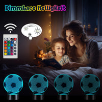 1 x RAW Customer Returns Linkax Football Gifts Boys Girls, Football Gifts for Boys, 3D Night Light Children Optical Illusion Lamp 16 Colors Change, Birthday Gift 7 8 9 10 Years Room Bedroom Decoration - RRP €15.73