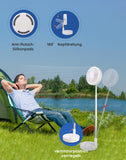 1 x RAW Customer Returns Primevolve 7.7 Foldable Fan with Remote Control, 7200mAh Battery USB Stand Fan Portable for Outdoor Travel Camping, Quiet Table Fan for Bedroom Office White - RRP €40.99