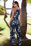 1 x RAW Customer Returns OUGES Women s Summer Sleeveless Jumpsuit Floral Overall Long Pants Suit Casual Playsuit Romper with Pockets FLoral05, L  - RRP €36.3