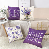 2 x Brand New MEYDLL Set of 4 Cushion Covers 45 x 45 cm Spring Cushion Cover with Hidden Zip Decorative Cushion Cover Sofa Cushion Couch Cushion Decorative Cushion Cover Decorative Purple  - RRP €28.22