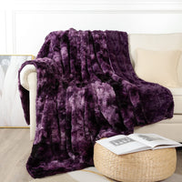 3 x Brand New VOTOWN HOME Comfort Luxurious Faux Fur Throw Blanket, Fluffy and Soft Cuddly Blanket for Couch and Bed, 150x200cm, Blue - RRP €111.9