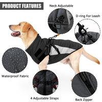 5 x Brand New HEYWEAN Waterproof Dog Coat with Harness Reflective Winter Warm Dog Jacket for Small Medium Large Dogs Dog Sweater Fleece Dog Winter Coat Cold Weather Winter Jacket Warm Coat for Dogs - RRP €171.55