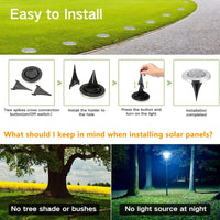 1 x RAW Customer Returns Joomer 12 Pack Solar Floor Lights Outdoor, Solar Lights for Garden Outdoor with 8 LEDs, 3000K Warm White Waterproof LED Solar Garden Lights, Solar Lamps for Outdoor Lawn Driveway Walkway Patio - RRP €35.5