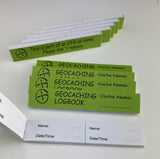 1 x RAW Customer Returns Flocoro Geocaching Hideout Set 8 Petlings clear with lid stickers logbooks and pencil - RRP €15.12