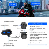 1 x RAW Customer Returns OBEST Motorcycle Helmet Headset, Bluetooth 5.0 Wireless Waterproof Headset, Hands-free Support and Noise Canceling Helmet Headphones, Connect 2 Phones, Call Siri, for Cycling, Skiing, Running - RRP €35.99