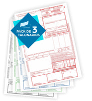 1 x RAW Customer Returns CMR - PACK 3 TALONARI - International Transport - Self-Copying - 4 Numbered Copies - RRP €27.45