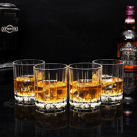 1 x Brand New KANARS Whiskey Glasses Set, Lead-Free Crystal Whiskey Glass, Unique Gift Ideas for Dad Boyfriend Husband Grandpa, Stylish Gift Box, Set of 4, 300 ml - RRP €25.99