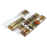 1 x RAW Customer Returns Lifewit spice rack for drawers, spice drawer insert, organization system extendable from 33cm to 66cm, organizer for kitchen, worktop, cupboard, shelf, 4 levels, set of 8, transparent - RRP €19.99