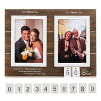 1 x RAW Customer Returns Nuptio Wedding Gifts Wooden Pictures 10x15cm Photo Frames Photo Frame Photo Frame Picture Frame Rustic Brown Photo Frames Personalized Couple Ideas Anniversary Birthday Christmas - RRP €15.36