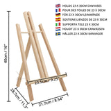 1 x RAW Customer Returns Belle Vous Table Easel Wooden Canvas Display 4 Pack - 40cm - Natural Pine Small Easel Wooden Table for Paintings, Kids Arts Crafts - RRP €31.02