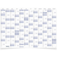 2 x RAW Customer Returns Gigatime Din A2 wall calendar 2025 annual planner 59.4 x 42.0 cm calendar 2025 in German folded wall planner, annual calendar, calendar for the year 2025 - RRP €12.08