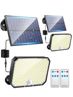 1 x RAW Customer Returns Solar lamps for outdoors, 190 LED solar lamps for outdoors with motion detector, 3 modes solar LED spotlight with motion detector outside, IP65 waterproof solar outdoor light with motion detector-2 pieces - RRP €27.99