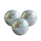 6 x Brand New WHOLE HOUSEWARES Glass ball decoration Set of 3 glass mosaic balls for bowls 10 cm diameter Living room table decoration Coffee table and home decoration gold  - RRP €108.84