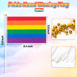 6 x Brand New GROBRO7 110 Pcs LGBTQ Silicone Bracelet Flags Button Pins Sticker Set Rainbow Pride Month Progress Favors Supplies, Gay Lesbian Accessories Gifts to Promote Diversity Inclusivity - RRP €115.2