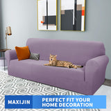 1 x RAW Customer Returns MAXIJIN Creative Jacquard Couch Covers for 3 Seater, Super Stretch Non-Slip Sofa Cover for Dogs Pet Friendly 1 Piece Elastic Furniture Protector Sofa Covers 3 Seater, Light Purple  - RRP €39.99