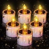 1 x RAW Customer Returns Solar Tea Lights Outdoor Waterproof, Solar Candles Outdoor Waterproof Outdoor Lighting Reusable LED Tea Light Candles for Lantern Garden Camping, Christmas and Home Decor Pack of 6 Warm White - RRP €24.79