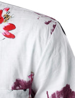 1 x RAW Customer Returns JOGAL Men s Hawaiian Shirt with Short Sleeves, Regular Fit, Summer Leisure, White Red, L - RRP €24.0