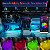 1 x RAW Customer Returns ATOTO LED interior car lighting with app control, 160 LEDs RGB LED strip interior lighting car accessories with 16 million colors switchable, music modes that change with the sound, CI-FLT01 - RRP €69.9