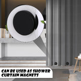 1 x RAW Customer Returns Jetec Round Magnetic Curtain Weights Shower Curtain Weights Strong Tablecloths Magnets Curtain Weights Waterproof Magnetic Curtain Weights for Curtains Tablecloth Black, 6  - RRP €20.18