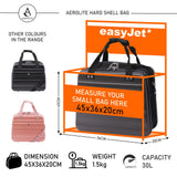 1 x RAW Customer Returns Aerolite New Summer 2024 Easyjet Maximum Size 45 x 36 x 20 cm Hand Luggage Approved Hard Shell Travel Luggage Shoulder Bag Under Seat Flight Bag with 2 Years Warranty Charcoal  - RRP €36.58